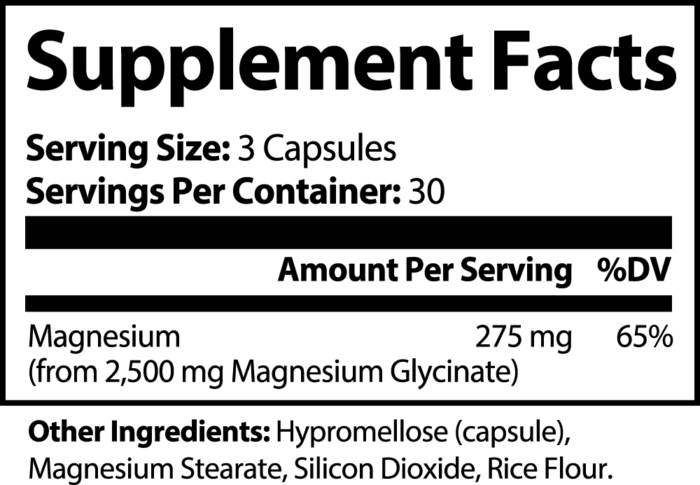 Magnesium Glycinate reducing cellular stress and help lower blood pressure