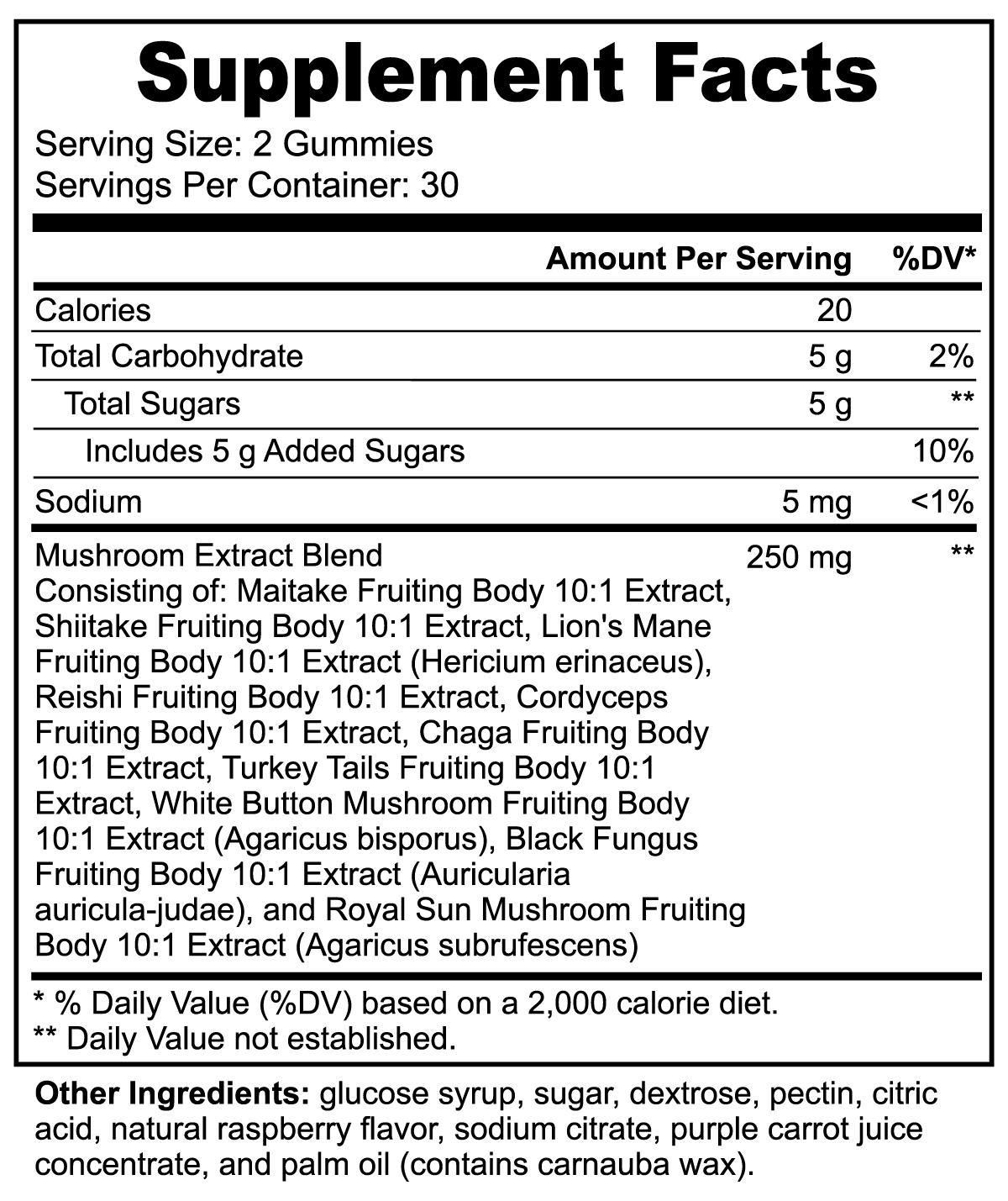 Mushroom Extract Complex - highest quality and efficacy to keep you performing at your best