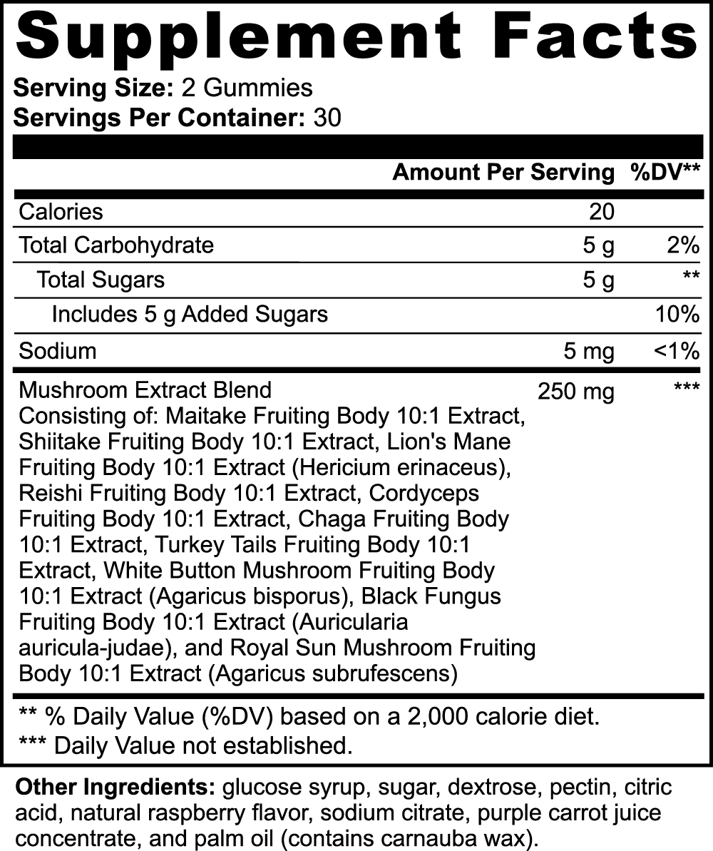 Mushroom Extract Complex - highest quality and efficacy to keep you performing at your best
